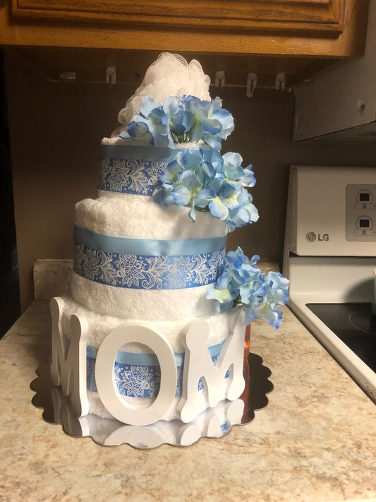 Mother’s Day Towel cake in White towels