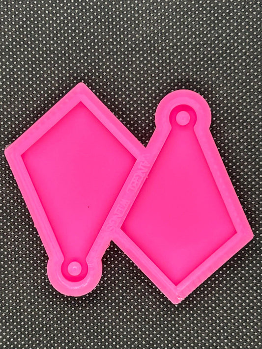 Rhombus Shape Earrings Silicone resin or soap mold