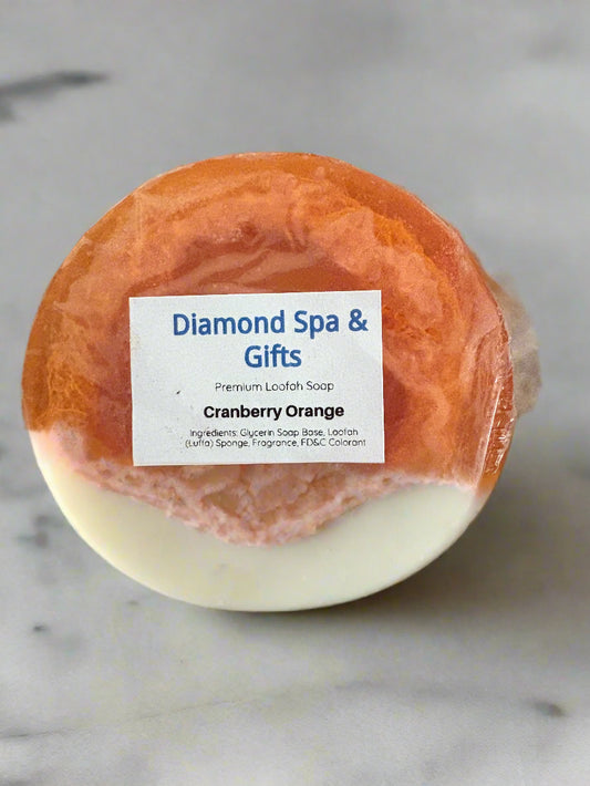 Cranberry Orange Premium Loofah Soap