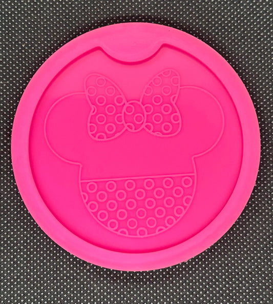 Minnie Mouse coaster silicone resin mold