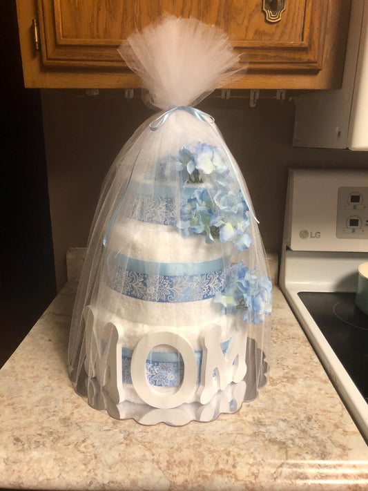 Mother’s Day Towel cake in White towels