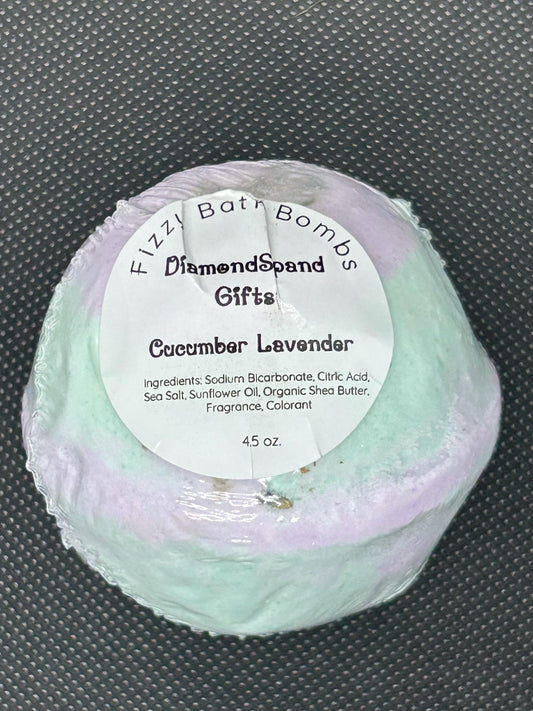 Cucumber Lavender Scented Fizzy Bath Bomb