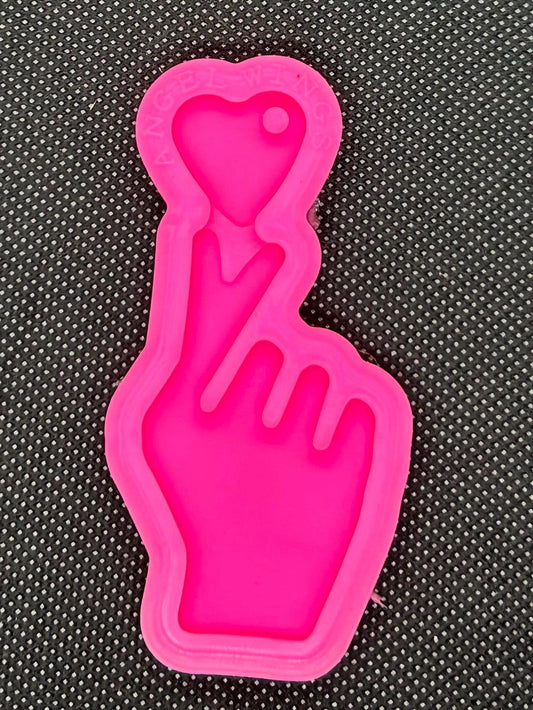 heart hand silicone resin or soap mold